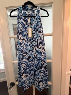 Tommy Bahama Blue Floral Swim Coverup